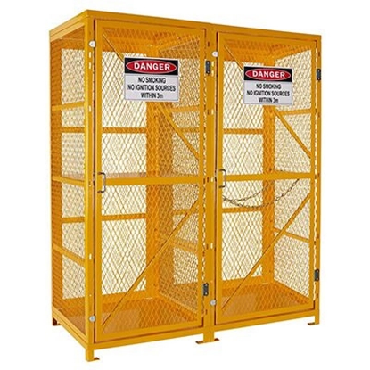 Picture of Gas Cage for 8 x Forklift and 9 x G Cylinders in Stock Perth