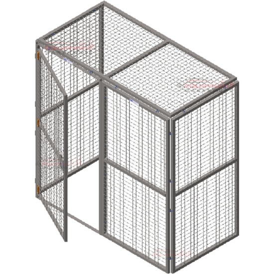 Picture of Wall Mounted Gas Cylinder Cage  2180 x 1090 x 2140mm